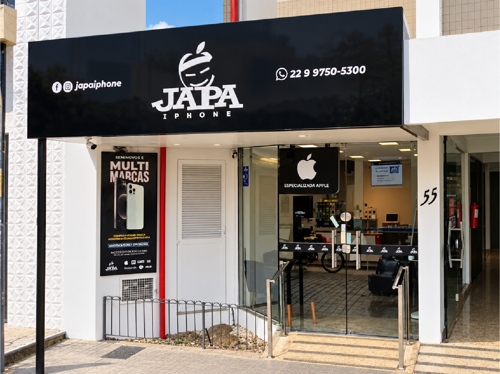 Fachada da loja Japa iPhone em Itaperuna
